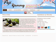 Tablet Screenshot of fujiyummysteakhouse.com